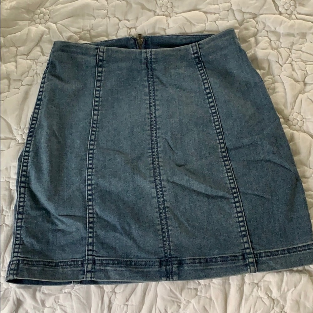 Free People Jean Skirt